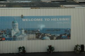 On arrive au port de Helsinki
