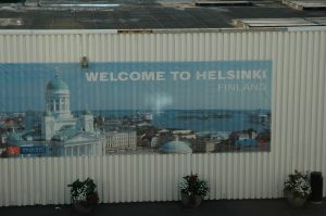 On arrive au port de Helsinki