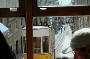 Tramway vu depuis un tramway