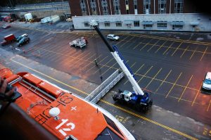 Installation de la rampe de descente à QC