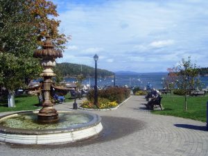 Le parc avec vue sur la Baie