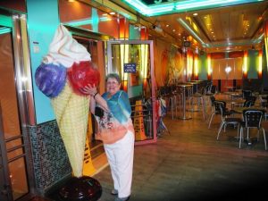 Micheline sur le boardwalk