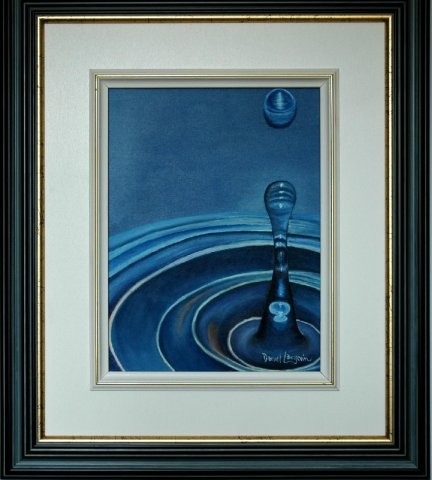 Goûte d'eau bleu - Huile sur toile - 12x09 - Mars 2007