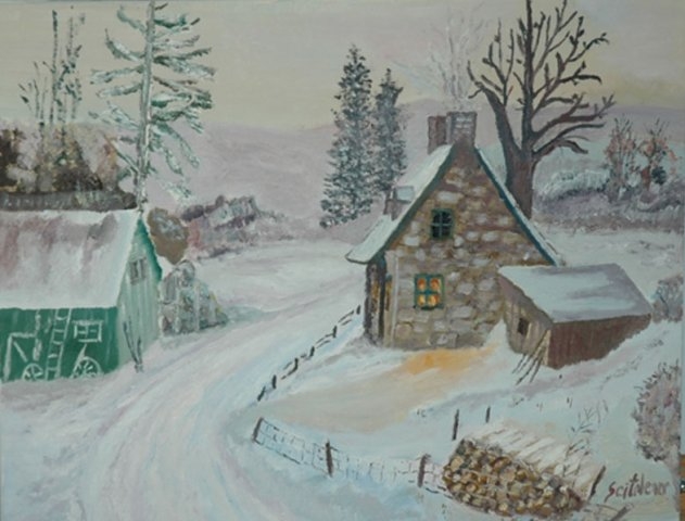 Maison canadienne - Huile sur toile - 18x14 - Septembre 1992