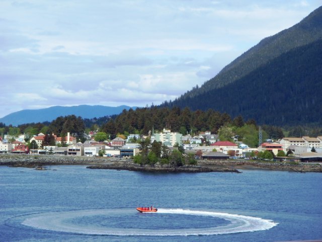 Sitka vue du bateau