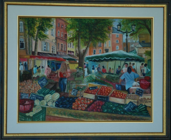 Marché de Provence - Huile sur toile - 14x18 - Avril 2011